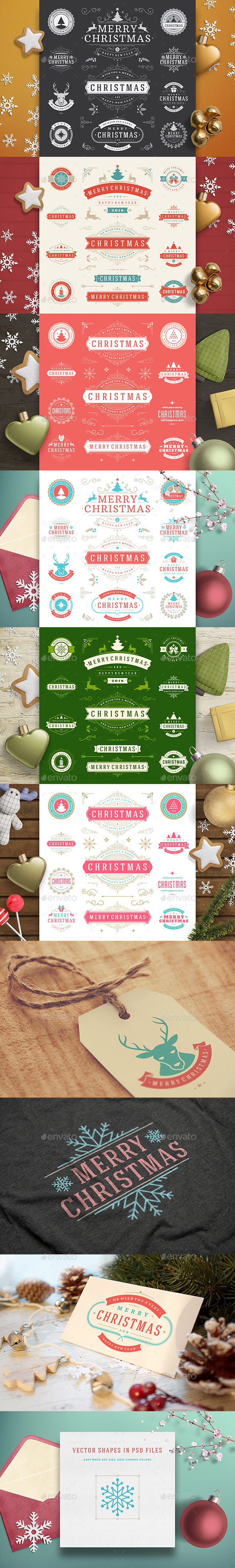 Christmas 30 Labels and Badges - Badges & Stickers Web Elements