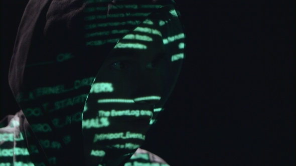 Hacker Is Hacking the Cyberpolicy Site. Black Background alt