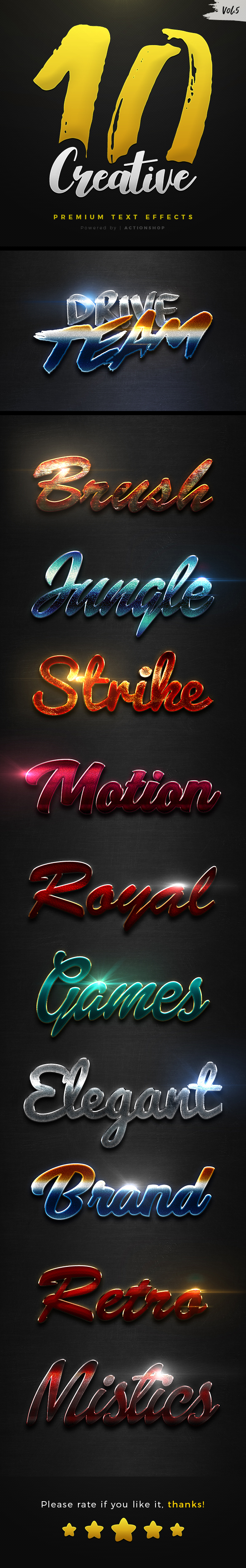 10 Creative Text Effects Vol.5