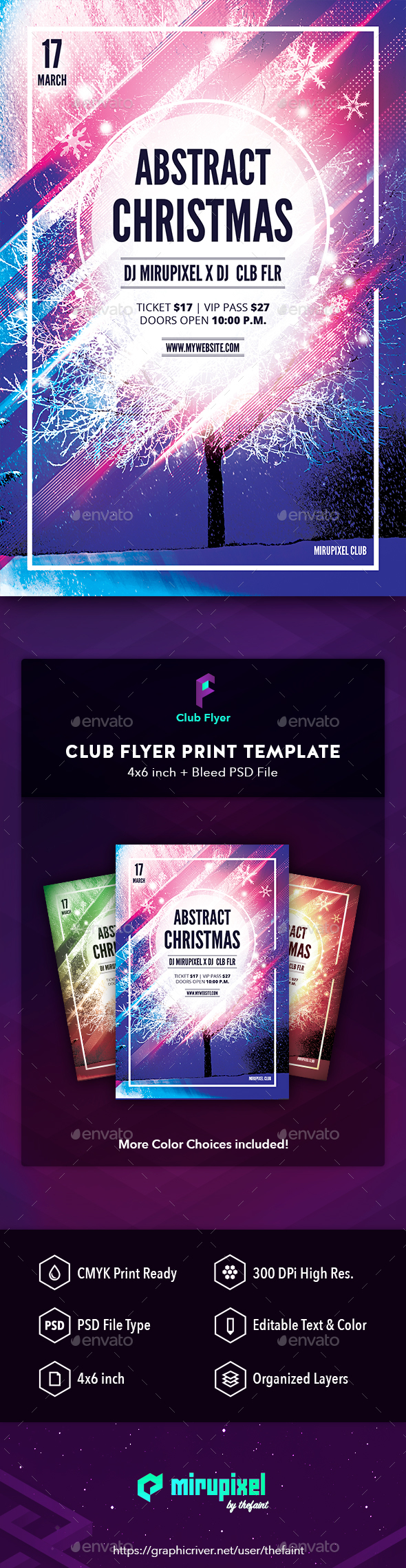 Club Flyer: Abstract Christmas - Clubs & Parties Events