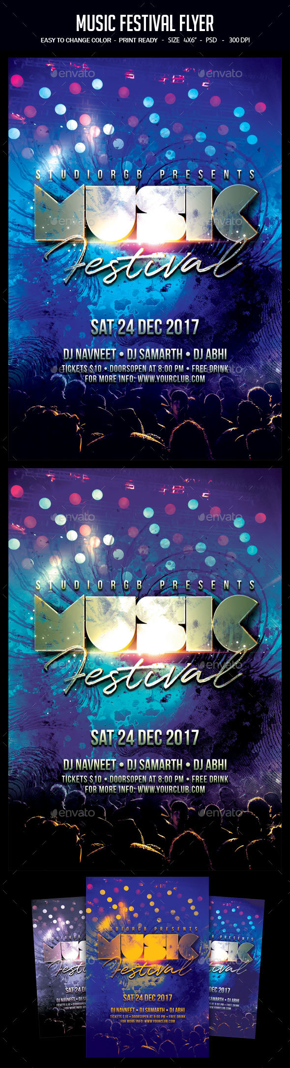 Music Festival Flyer - Clubs & Parties Events