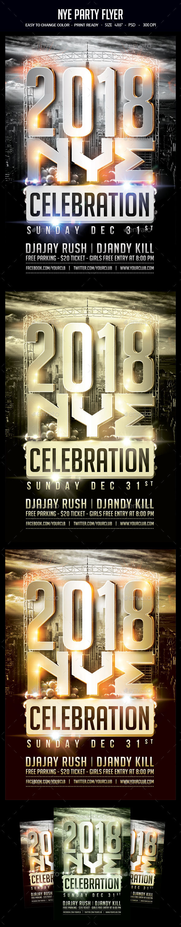 NYE Party Flyer - Clubs & Parties Events