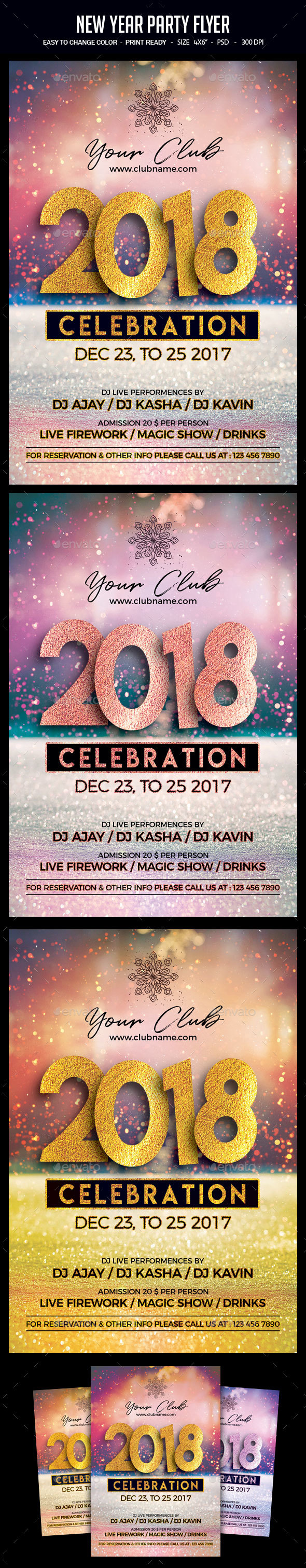 New Year Party Flyer - Clubs & Parties Events