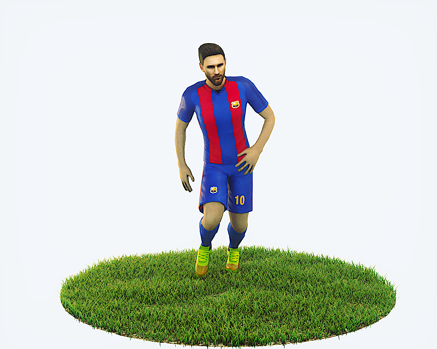Lionel Messi Game Ready Football Player Kick Animation by 3DGeeq | 3DOcean