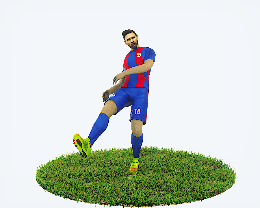 Lionel Messi Game Ready Football Player Kick Animation by 3DGeeq | 3DOcean