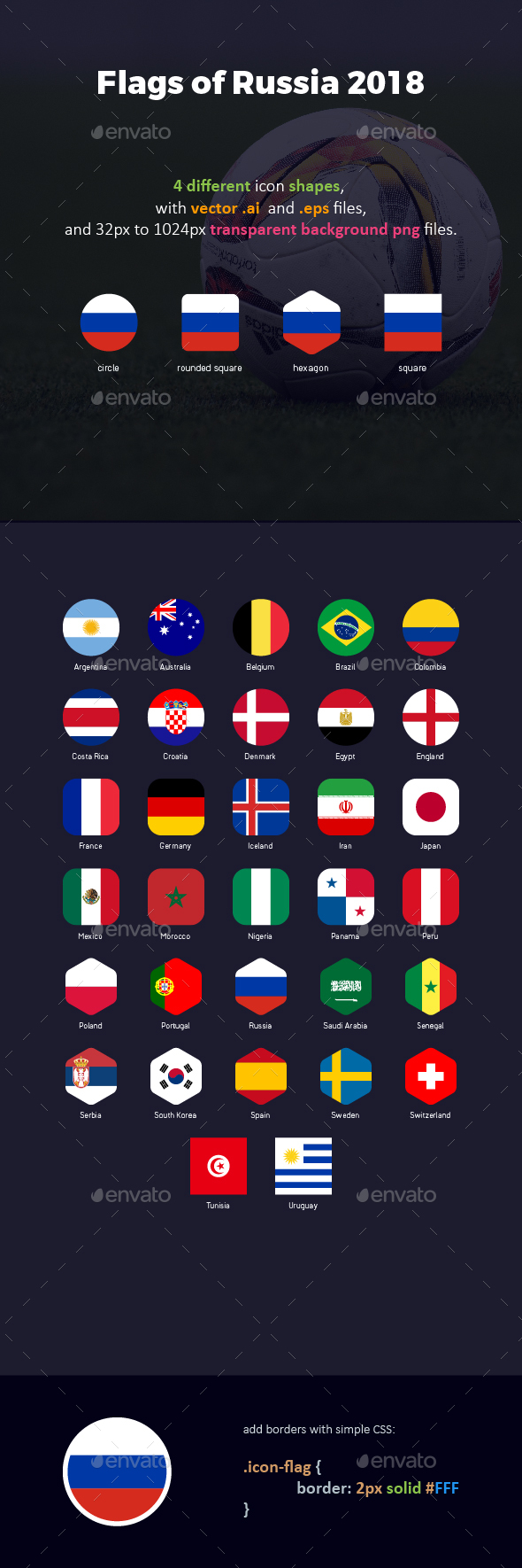 GraphicRiver Flags of Russia Football Cup 2018 Flag Icons 21008270 GraphicRiver Flags of Russia Football Cup 2018 Flag Icons 21008270