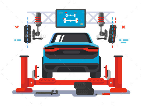 Lift Car on Auto Service - Services Commercial / Shopping