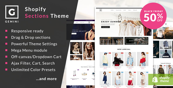 Gemini - Responsive Shopify Fashion Theme - Fashion Shopify
