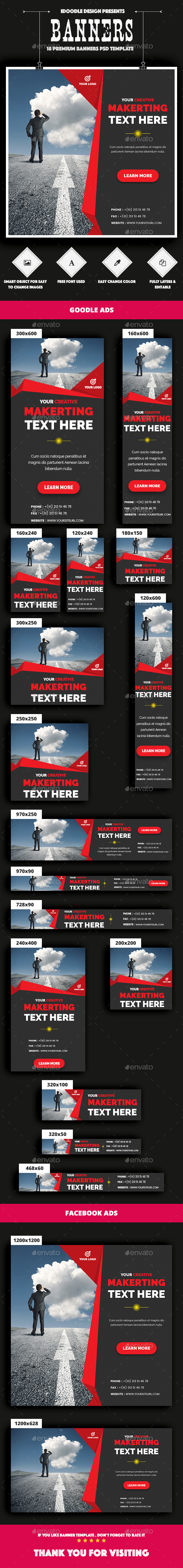 Multipurpose Banner Ad Template - Banners & Ads Web Elements