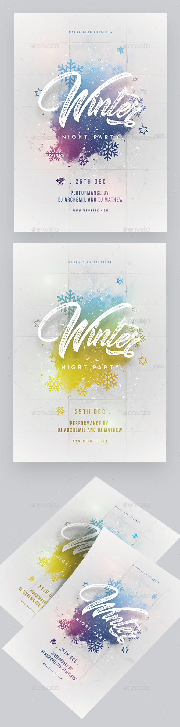 Winter Night Party Flyer - Clubs & Parties Events