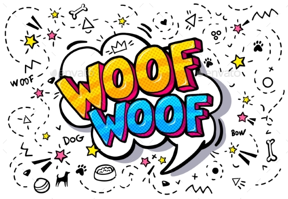 GraphicRiver Woof in Word Bubble 21009148 GraphicRiver Woof in Word Bubble 21009148