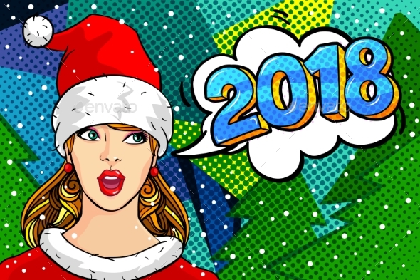 GraphicRiver Girl in the Red Hat of Santa Claus 21009167 GraphicRiver Girl in the Red Hat of Santa Claus 21009167