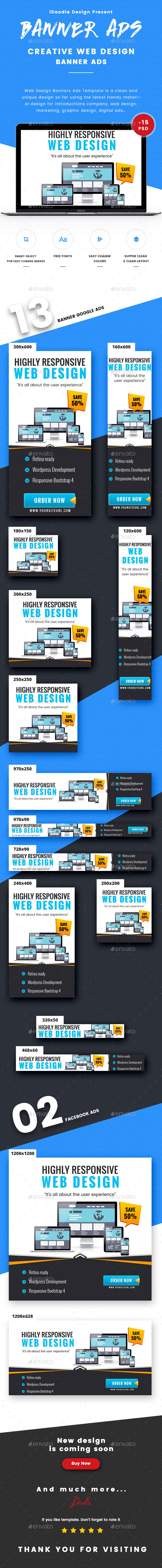 Web Design Banner Ads - Banners & Ads Web Elements
