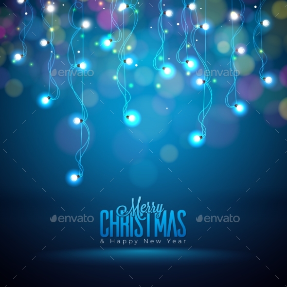 GraphicRiver Bright Christmas Lights Illustration on a Dark 21009856 GraphicRiver Bright Christmas Lights Illustration on a Dark 21009856