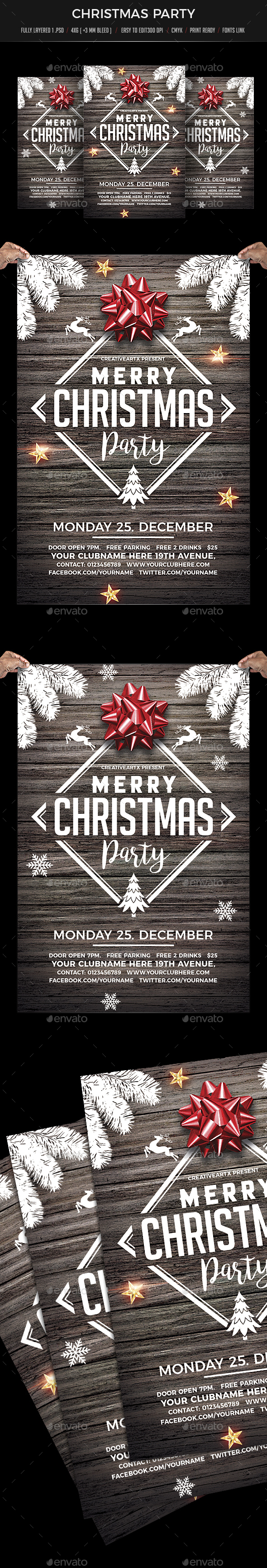 Christmas Party Flyer Template - Events Flyers