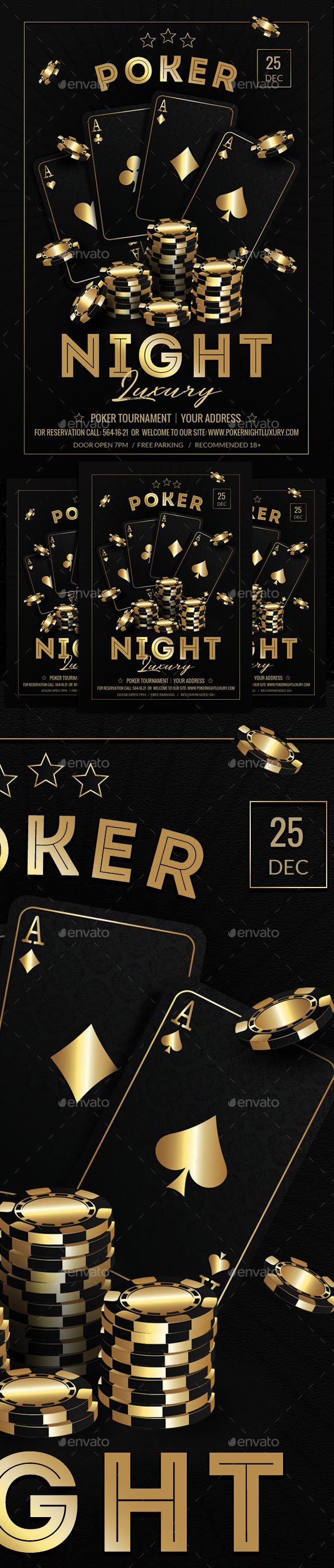 GraphicRiver Poker Night Luxury Flyer Template 20994614
