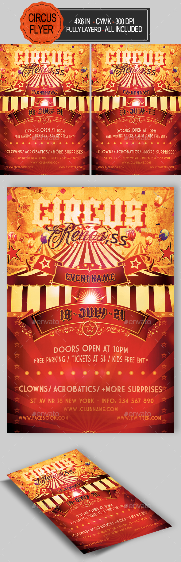 GraphicRiver Circus Flyer 21010333 GraphicRiver Circus Flyer 21010333