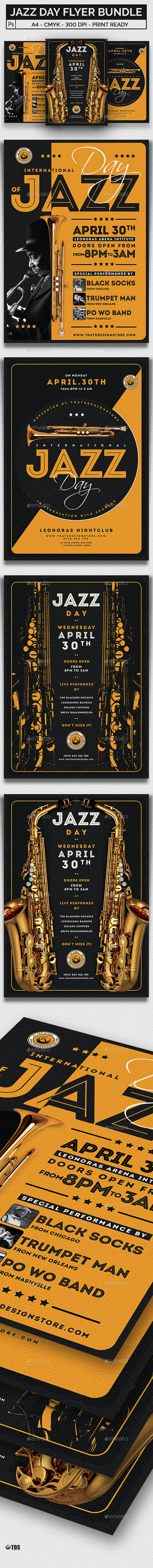Jazz Day Flyer Bundle - Concerts Events
