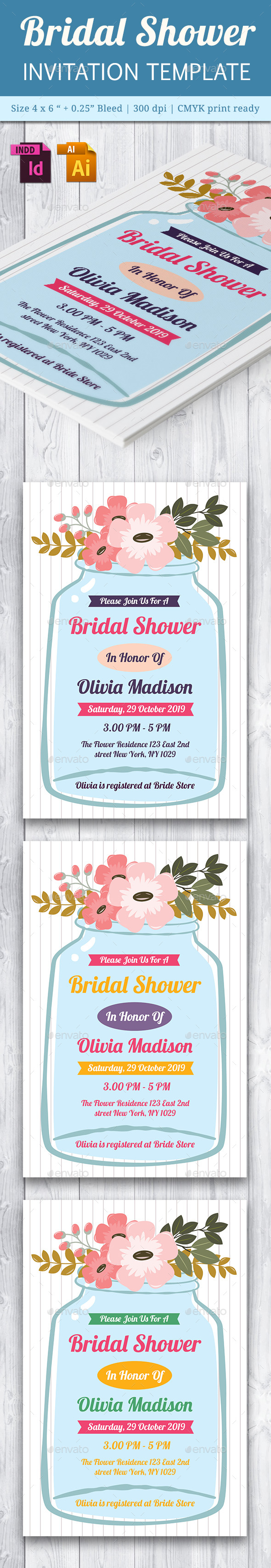 GraphicRiver Bridal Shower Invitation Template Vol 5 21010418 GraphicRiver Bridal Shower Invitation Template Vol 5 21010418
