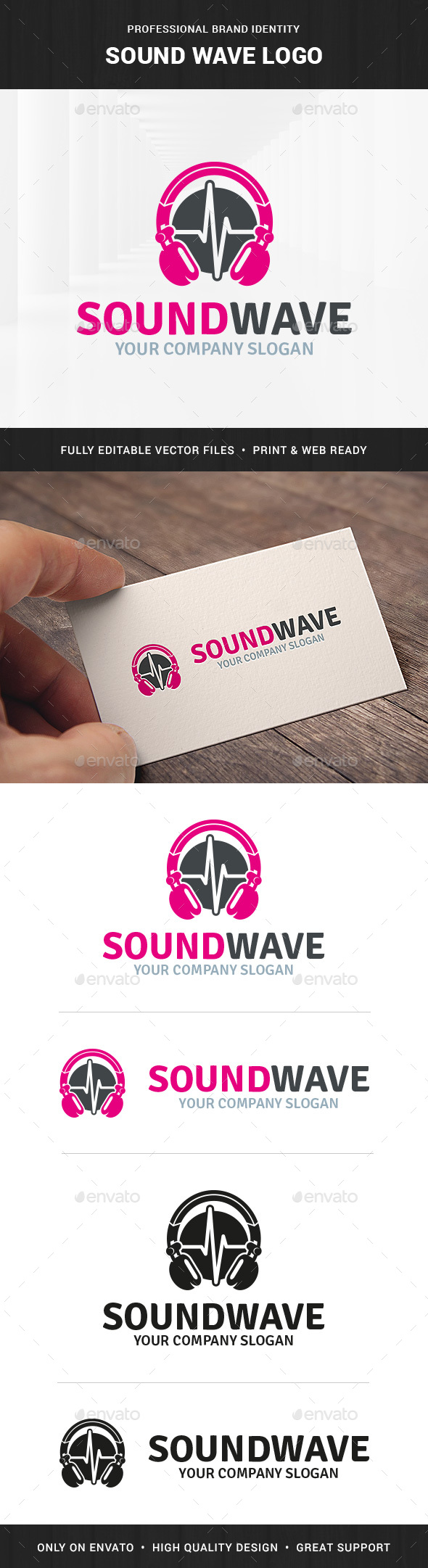 Sound Wave Logo Template