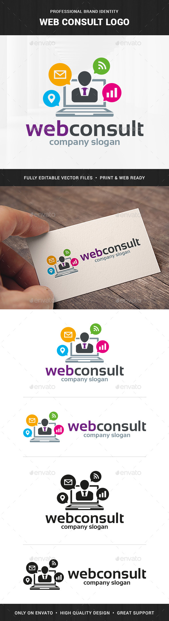 Web Consult Logo Template - Symbols Logo Templates