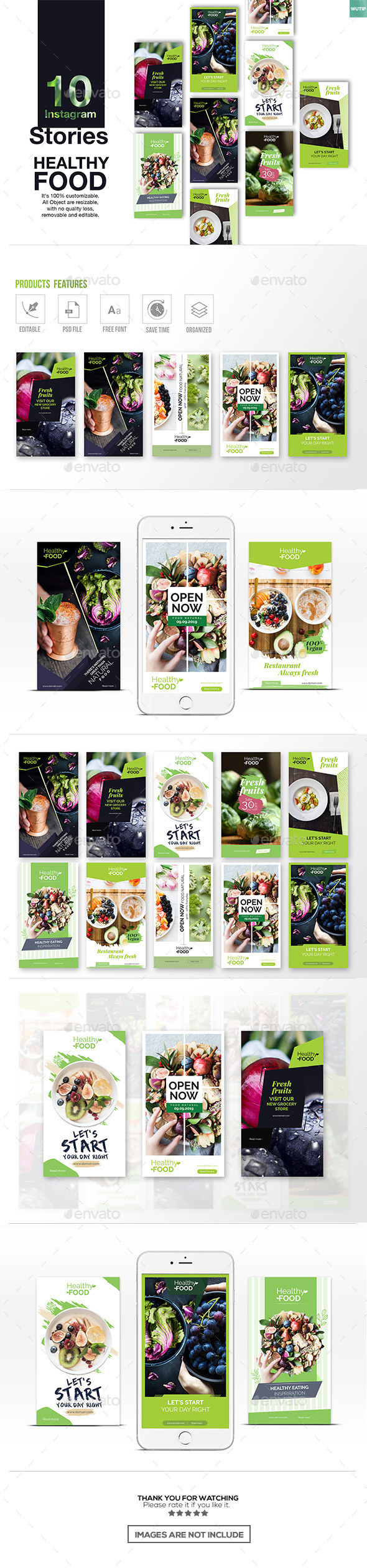GraphicRiver 10 Instagram Stories Healthy Food 21010981 GraphicRiver 10 Instagram Stories Healthy Food 21010981