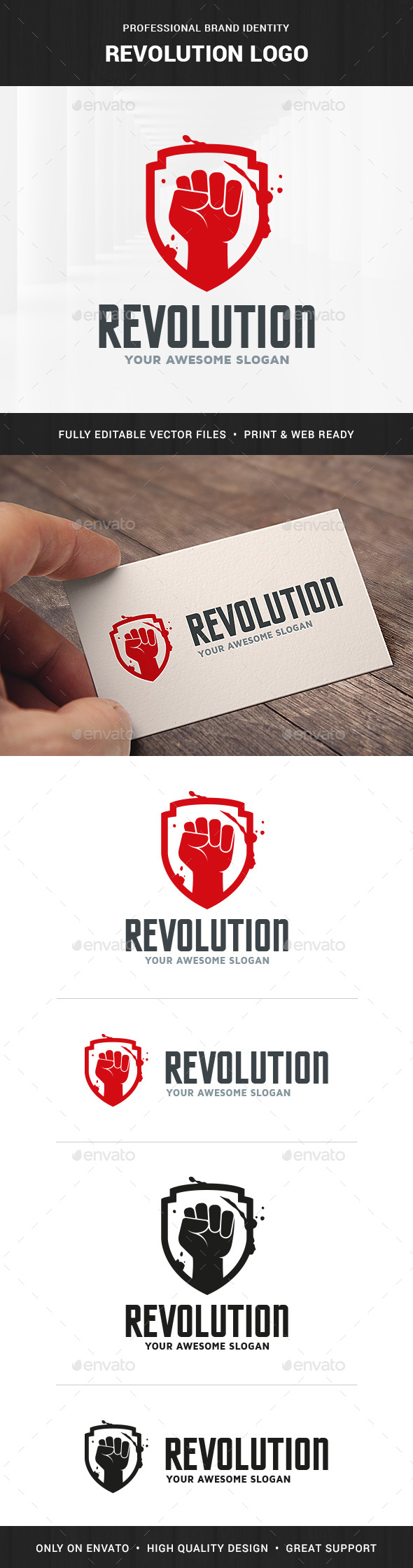 Revolution Logo Template - Crests Logo Templates