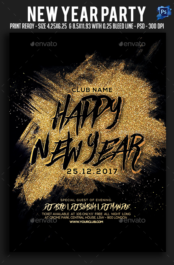 GraphicRiver New Year Party Flyer 21011032 GraphicRiver New Year Party Flyer 21011032