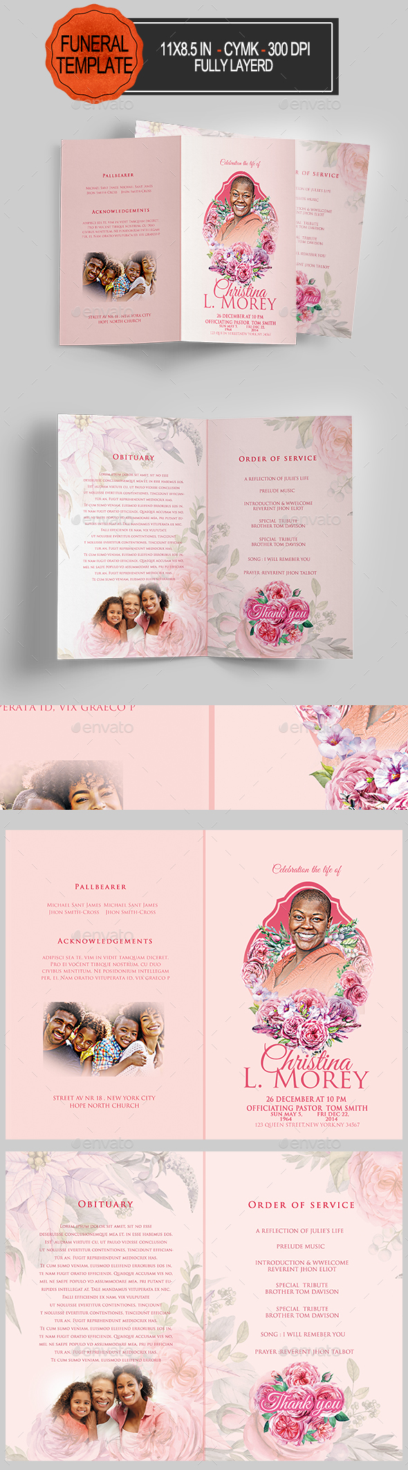 Funeral Program Template - Informational Brochures