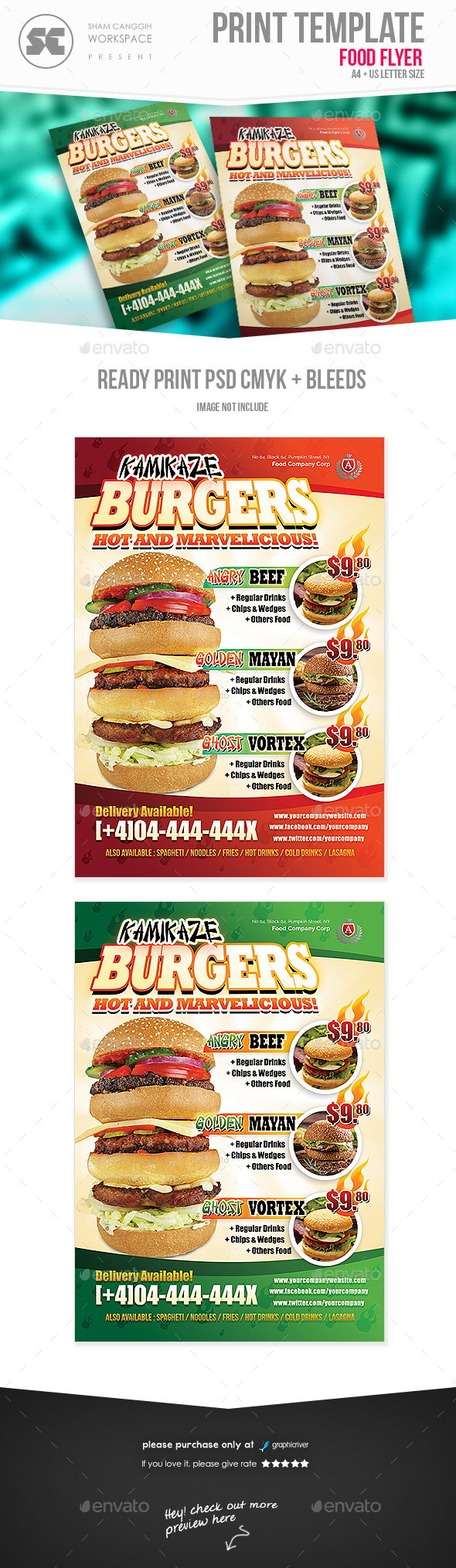 GraphicRiver Food Restaurant Flyer 21011460