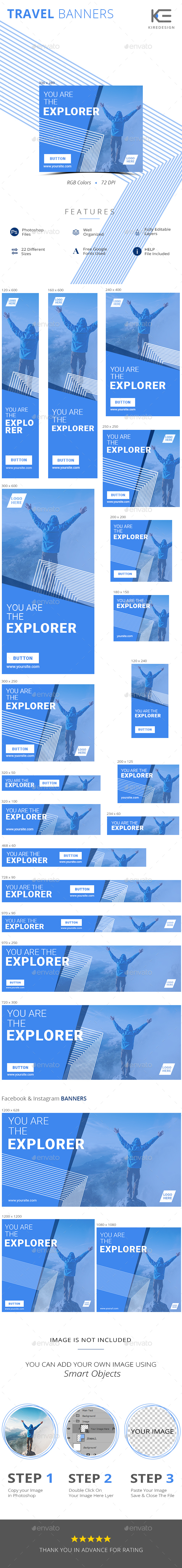 Travel Banners - Banners & Ads Web Elements