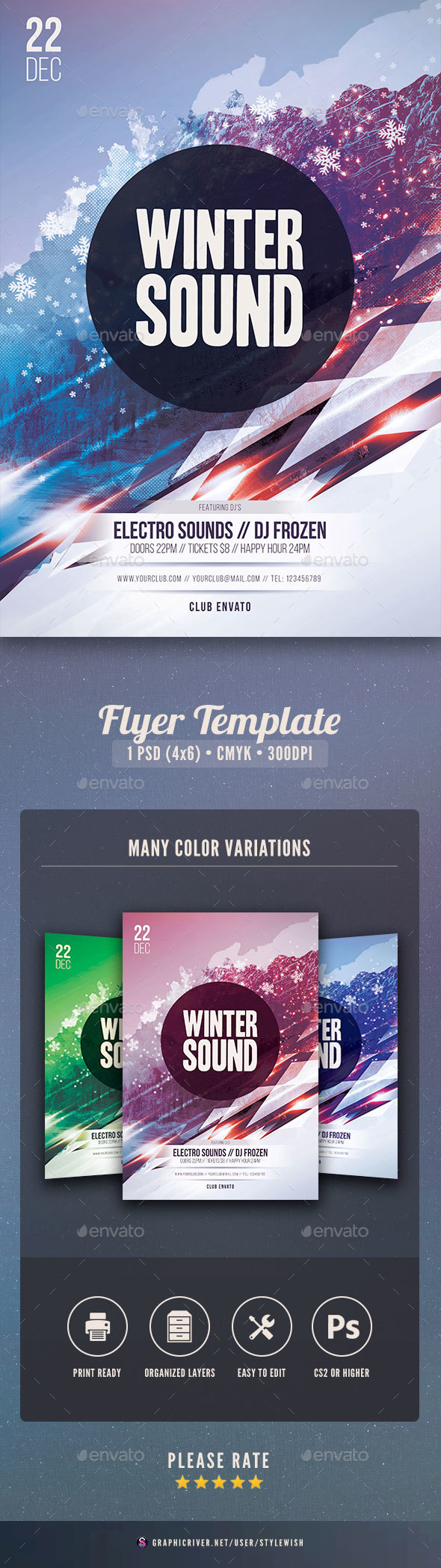 Winter Sound Flyer - Clubs & Parties Events