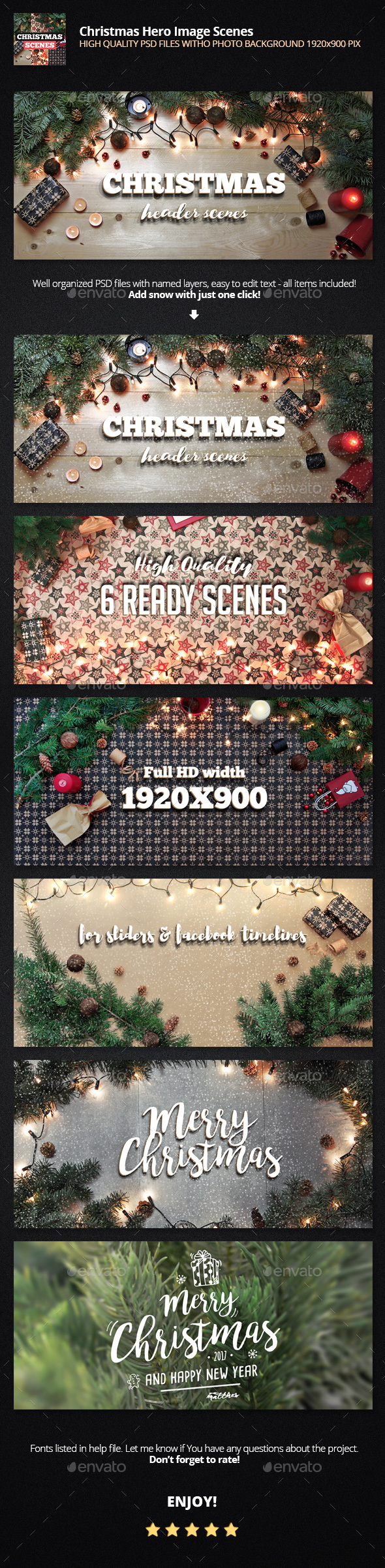 GraphicRiver Christmas backgrounds 6 ready scenes 21012877 GraphicRiver Christmas backgrounds 6 ready scenes 21012877