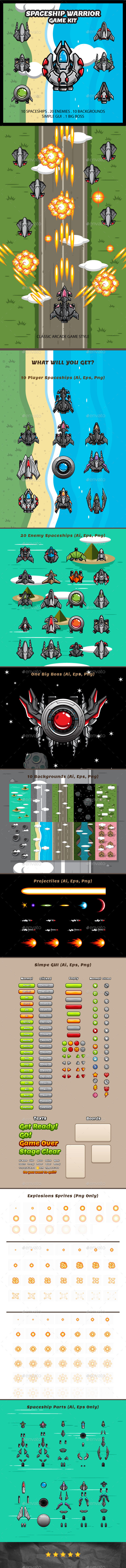Spaceship Warrior Game Kit - Game Kits Game Assets