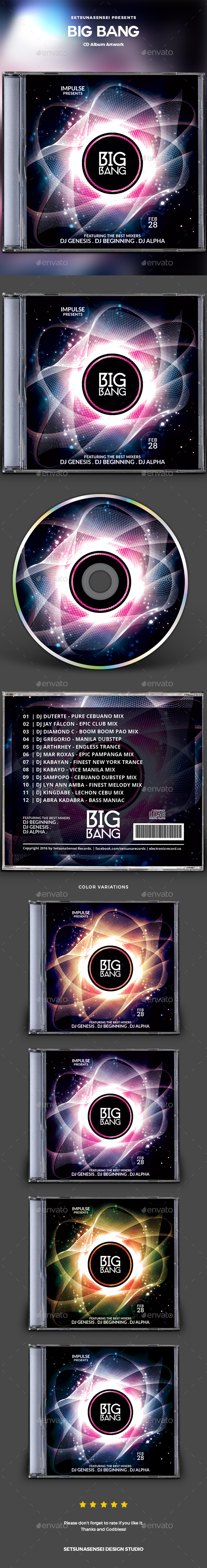Big Bang CD Album Artwork - CD & DVD Artwork Print Templates