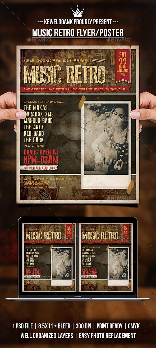 GraphicRiver Music Retro Flyer Poster 21013735 GraphicRiver Music Retro Flyer Poster 21013735