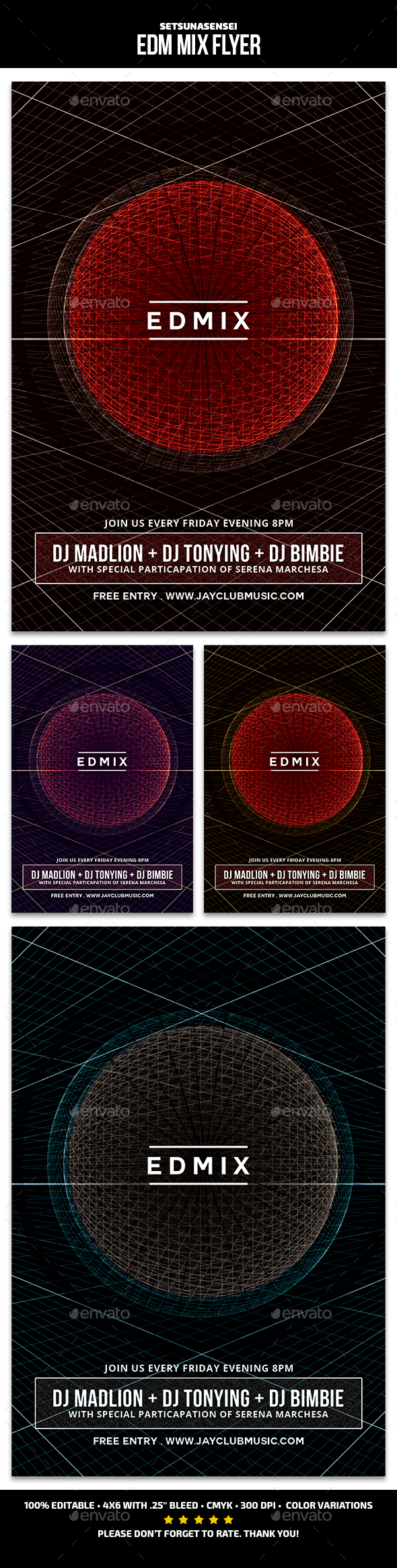 GraphicRiver EDM Mix Flyer 21014444 GraphicRiver EDM Mix Flyer 21014444