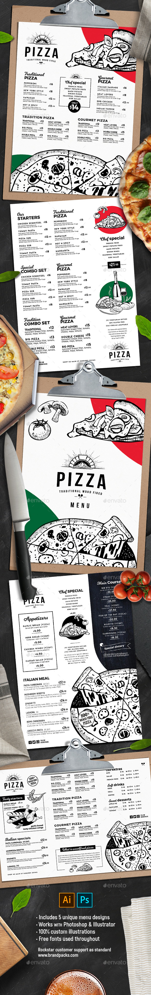 Pizza Menu Templates