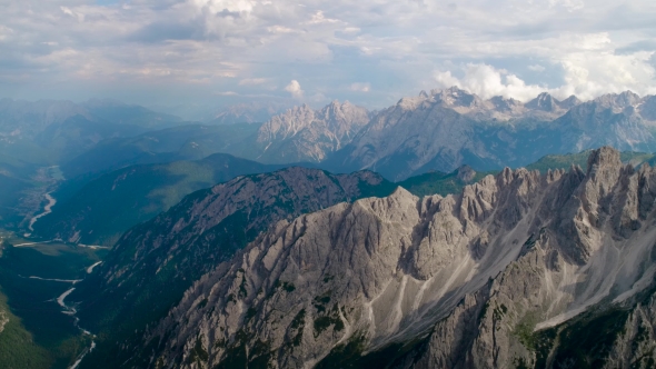 National Nature Park Tre Cime In the Dolomites Alps. Beautiful Nature of Italy. alt