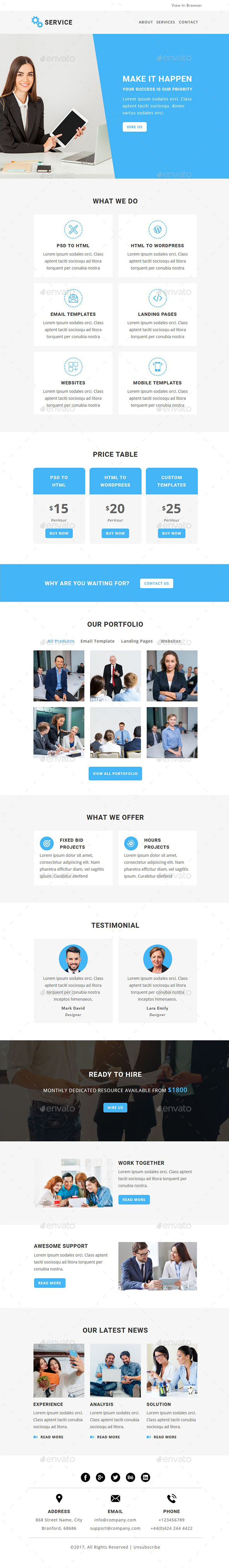 GraphicRiver Service Email PSD Template 21015300 GraphicRiver Service Email PSD Template 21015300