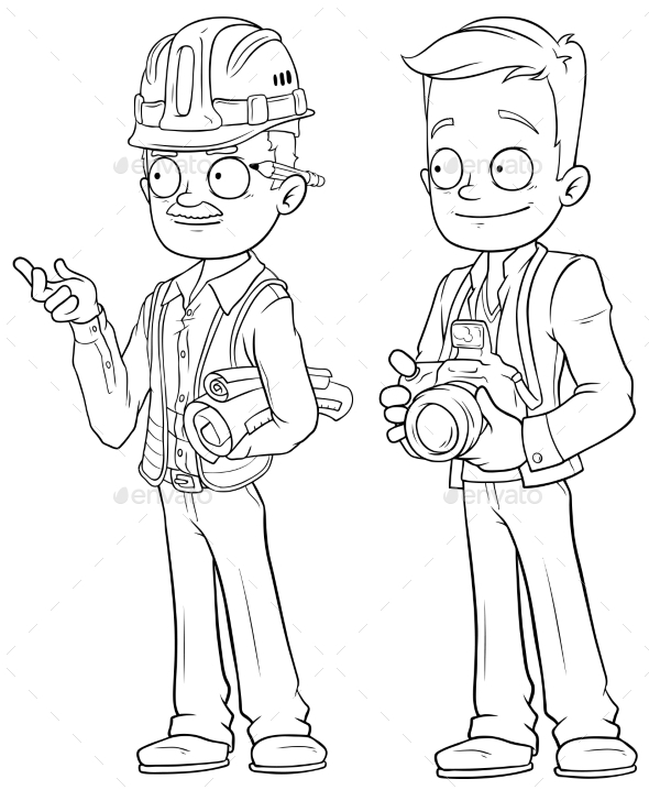 GraphicRiver Cartoon Engineer and Photographer Character Set 21015360 GraphicRiver Cartoon Engineer and Photographer Character Set 21015360