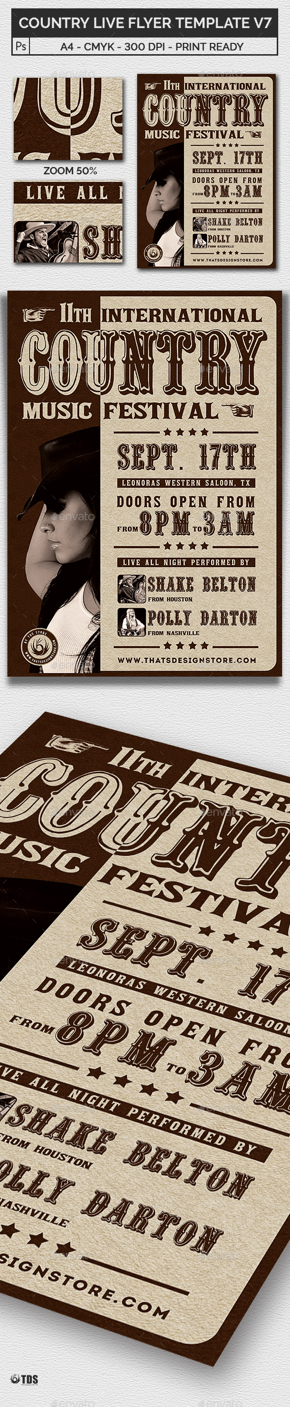 Country Live Flyer Template V7 - Concerts Events