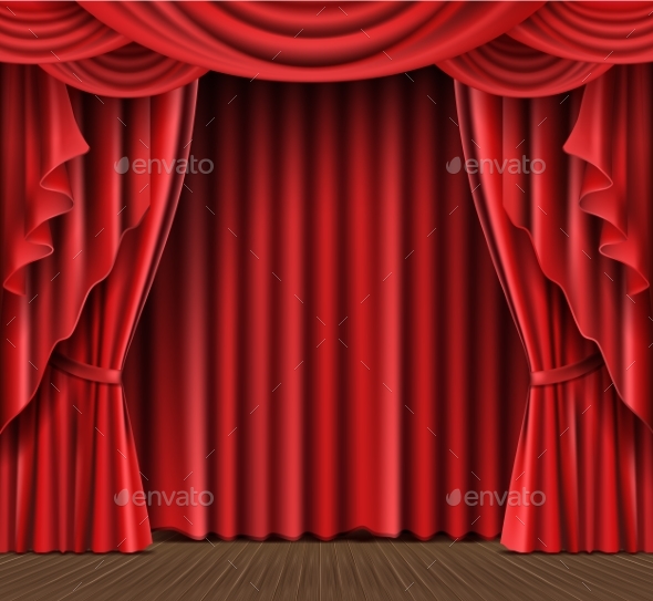 GraphicRiver Stage Curtain Realistic Vector 21015494