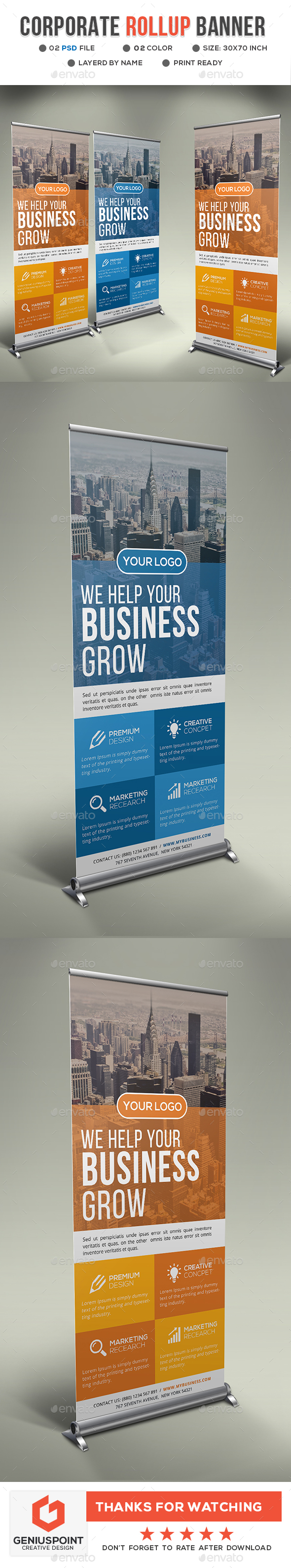 GraphicRiver Corporate Roll-Up Banner 21015662