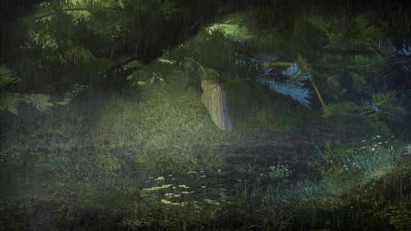 The Rain Falling The Night The Big Wind In The Forest, The Forest Of The Wild Swamp, Audio