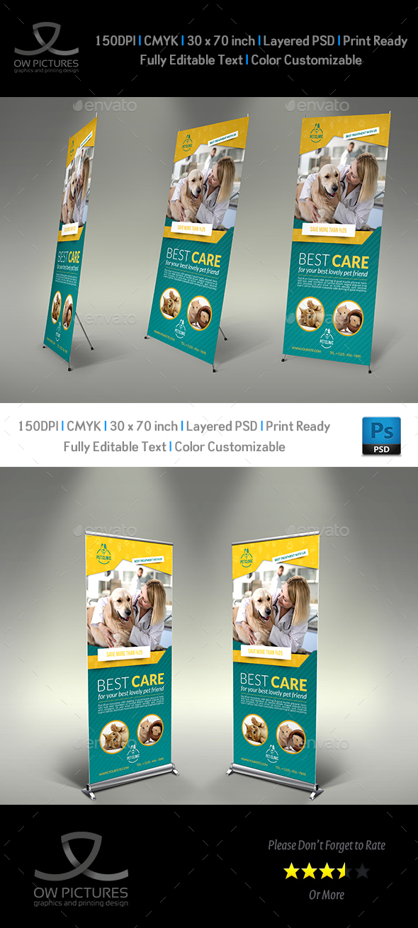 GraphicRiver Veterinarian Clinic Signage Banner Roll Up Template 21016139 GraphicRiver Veterinarian Clinic Signage Banner Roll Up Template 21016139