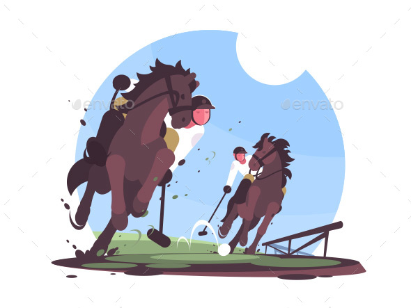 GraphicRiver Players Playing Polo on Green Field 21016305 GraphicRiver Players Playing Polo on Green Field 21016305