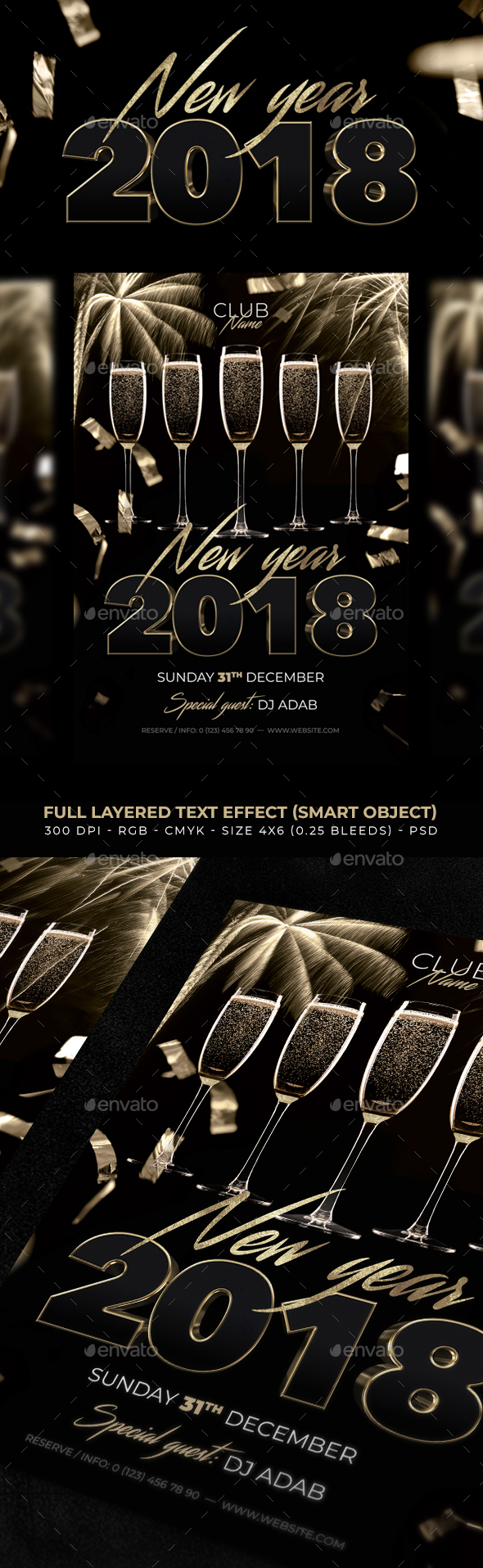 New Year Party Flyer - Flyers Print Templates