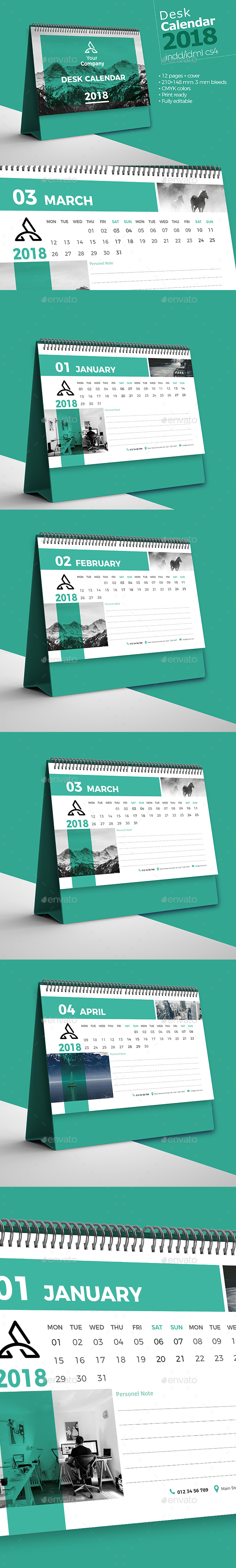 Desk Calendar 2018 - Calendars Stationery