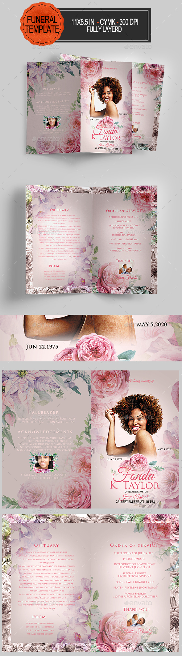 Funeral Program Template - Informational Brochures